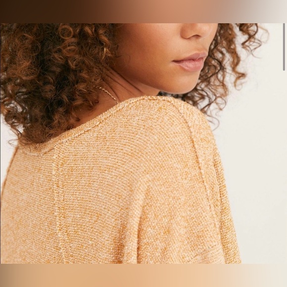 Free People Franny Pullover Honey Ginger size small (oversized) EUC - Picture 3 of 10
